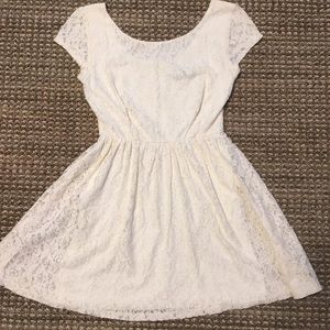 off white dress floral